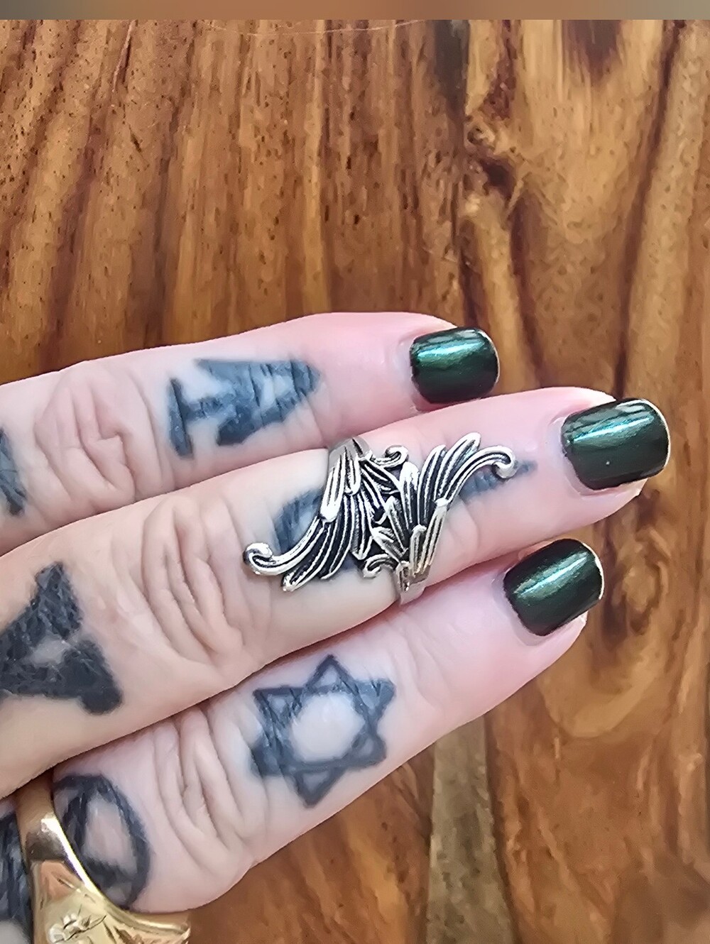 Rare! Evil Pawn Jewelry Isis Wings Midi Ring